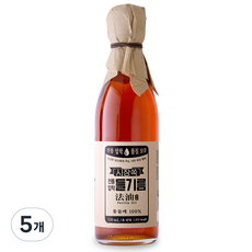 시장쏙 전통압착 들기름, 350ml, 5개