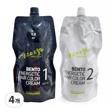 바이오메드 7분 스피드 벤토 에너제틱 칼라크림500g, 바)벤토 에너제틱 7분 스피드-1.0 블랙, 4개
