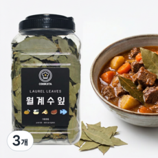 [쿡스타] 월계수잎 - 잡내 제거와 요리 풍미를 위한 필수템, 160g, 3개