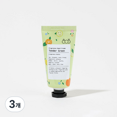 프레그런스 텐더 그린 핸드 크림 향기 오래가는 촉촉한 핸드크림, 3개, 50ml