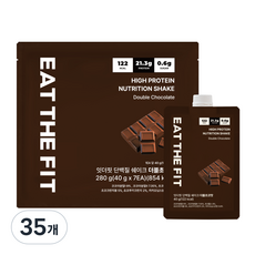 잇더핏 단백질 쉐이크 5주플랜 (더블초코맛), 40g, 35개