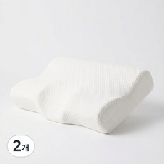 세노브 경추베개 프리미엄 고밀도 메모리폼 베개, 화이트, 2개