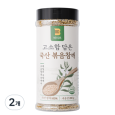 국산 100% 비이츠 우리 땅 순수한 볶음참깨 200g, 2개