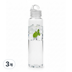 클리어 슬림 미니 물병 보틀 휴대용 러닝 등산 스포츠 국산 안심소재 BPAfree, 3개, 300ml, 슬림무지투명