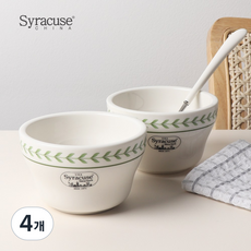 시라쿠스 뉴욕 가든 공기 밥그릇, 4개, 그린