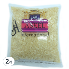 Aseel Basmati Sella Rice 바스마티 라이스 찐쌀, 2개, 1kg