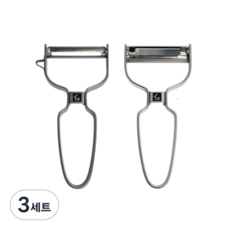 홈앤스토리 스텐룩 필러+채칼, 3세트, 실버