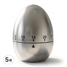 레브홈 계란 기계식 주방 타이머, 5개, 실버