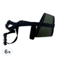애견 소형견 미어캣 입마개 산책 훈련 짖음방지, 2호(입둘레10cm), 카키, 6개