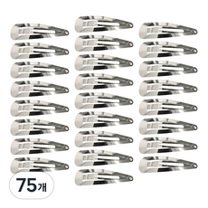 리본빌 헤어핀만들기 리본공예재료 똑딱핀 핀대 무니켈똑딱핀, 삼각 똑딱핀 6cm, 75개