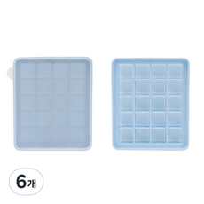네오실리 국산 프리미엄 실리콘 얼음틀 다진마늘 이유식 냉동틀, 6개, 스카이블루