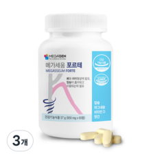 메가세움 포르테 칼슘 마그네슘 멀티 비타민 D 망간, 60정, 3개