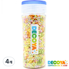 데코야 스윗 스프링믹스 스프링클 간편용기 (스프링클/제과제빵/데코), 4개, 80g