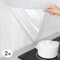 소브홀릭 주방 투명 시트지 오염방지 타일 보호필름, 2개