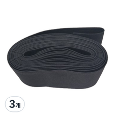 긍정미공방 4마) 허리고무밴드 50mm/ 부드러운 고무줄 / 코메즈밴드, 3개, 블랙