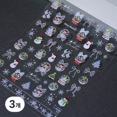 네일스토어 눈사람 네일스티커-625 스노우볼, 3개, 1.to5399_D688