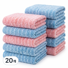 두툼하고 물 잘 먹는 벨벳 극세사 주방 요술 매직 행주 대형사이즈 30cm x 30cm(10장), 20개