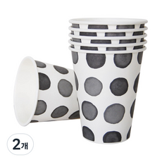 피플스파티 파티컵 240ml 수채화도트 18P, 2개
