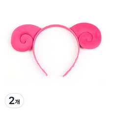피플스파티 양머리띠 5개입, 2개, 핑크