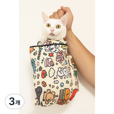 강아지 고양이 포대기 수건 반려동물 목욕 미용 드라이 타올 발버둥 방지, 3개, 고양이 XL