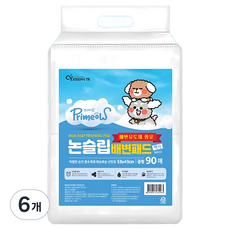 프리미요 강아지 논슬립 배변패드 맥시, 6개, 90개입