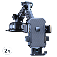 화물차 흡착판 스마트폰 홀더 차량용 핸드폰거치대, 블랙, 2개