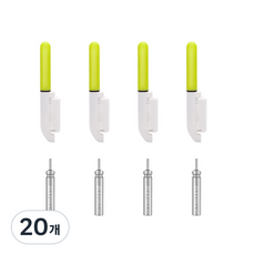 [선경] 원투 입질감지기 그린 배터리포함 어신감지 전자끝보기, 20개