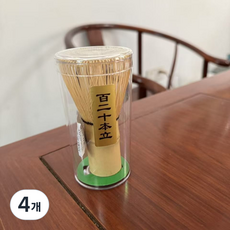 SimHm 말차도구 차선 120본 찻솔 말차 격불 Matcha Whisk, 4개, 죽제품