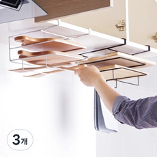 요모 클립형 행주 도마 걸이대 거치대, 3개, 화이트