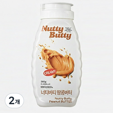 너티버티 짜먹는 100% 땅콩버터, 360g, 2개