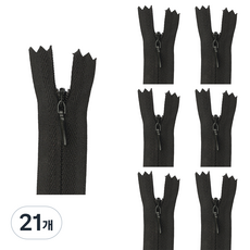 콘솔 지퍼 60cm, 21개, 블랙