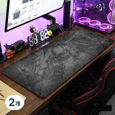 그레이계열 게이밍 장패드 마우스패드 400X900X4MM, 2개, 01 그림