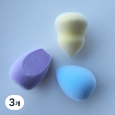 파우더 보송픽싱스펀지 후로킹벨벳 파우더 파운데이션 화장 메이크업 스펀지 퍼프, 3개