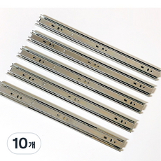 3단 300 볼레일 서랍레일 민자형 5세트, 실버, 10개