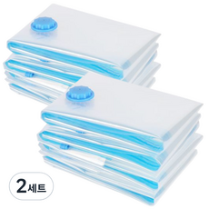 이불 의류 보관 압축팩, 2세트, 8개입