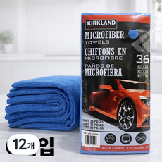 코스트코 커클랜드 세차타월 다용도 극세사 수건 걸레, 12개, 파랑