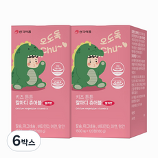 안국약픔 키즈 튼튼 칼마디 츄어블 멀티비타민, 6박스, 120정