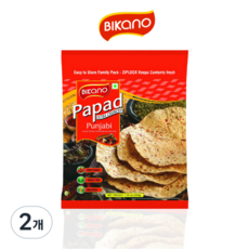 Bikano Papad 비카노 파바드 파빠드, 200g, 2개
