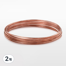 코팅안된 구리선 구리와이어 적동선 구리철사 동선, 굵기1mmX길이5M, 2개
