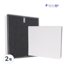 대한우리필터 삼성 공기청정기 CFX-G100D 호환용 필터, 2개, 헤파+탈취