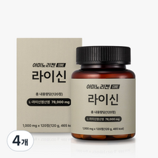 아미노리젠 코어 라이신 엘라이신 면역력 영양제, 4개, 120정