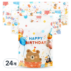 한봄 어린이집 생일답례품 간식구디백 과자꾸러미 단체선물, 24개, 1봉