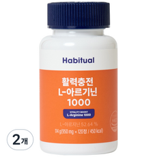 와이즐리 활력충전 L-아르기닌, 2개, 120정