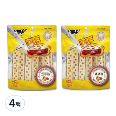 밀크파이 끝까지 오래먹는 강아지 스틱껌, 4개, 180g, 고구마