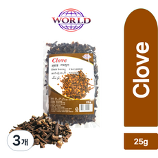 World Clove 클로브 정향 향신료, 3개, 25g