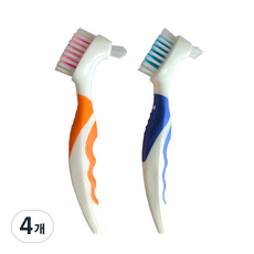 365 틀니 전용 세척 칫솔 색상 (랜덤발송 ), 4개, 1개입