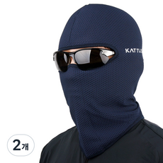 카투스 매쉬형 쿨 바라클라바 자전거 복면 두건 여름두건 쿨기능성 원단 Line-z, 네이비, 2개