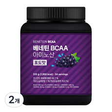 베네틴 BCAA 7000 필수 아미노산 보충제 포도맛, 2개, 510g