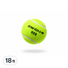 SWIDON 테니스공 스포츠 트레이닝 공 반려견 놀이 운동용 볼, 18개, SWIDON(909)