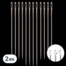 3종 구성 (6p/12p/30p) 쉽게 끼우는 바늘 바늘끼우개 끼우기 소잉 바늘 실 꿰기 끼우개 왕 귀큰바늘 바늘실 실끼우는기구 바늘구멍 바느질, 2세트